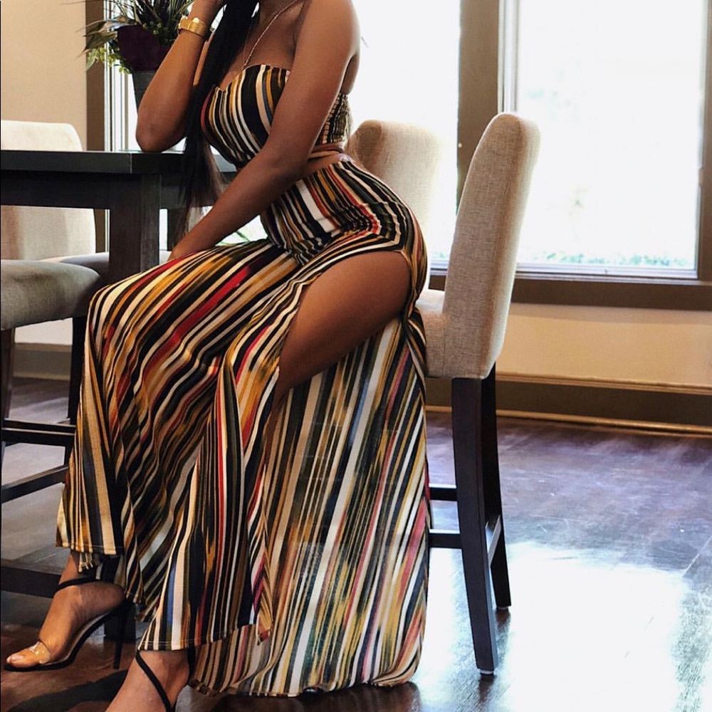 Print bandeau 2 piece set